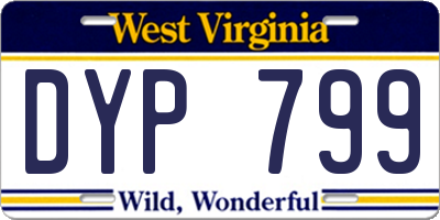 WV license plate DYP799