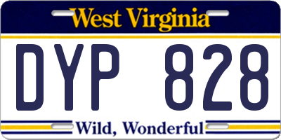 WV license plate DYP828