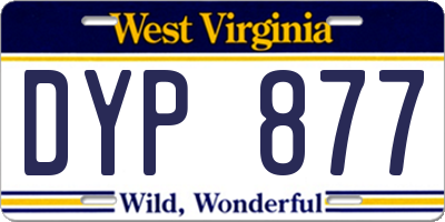 WV license plate DYP877