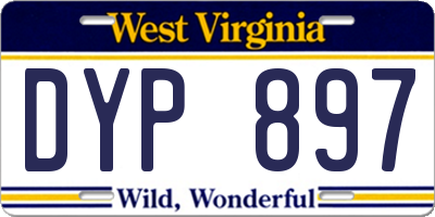 WV license plate DYP897