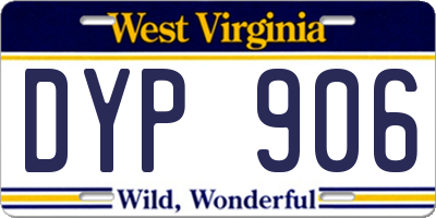 WV license plate DYP906