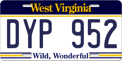WV license plate DYP952