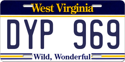 WV license plate DYP969