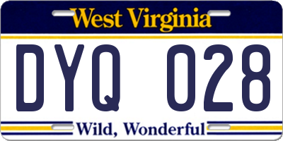 WV license plate DYQ028