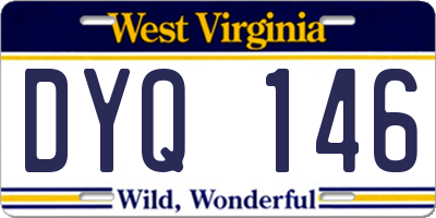 WV license plate DYQ146