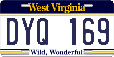 WV license plate DYQ169