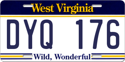 WV license plate DYQ176