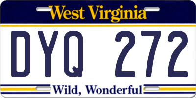 WV license plate DYQ272