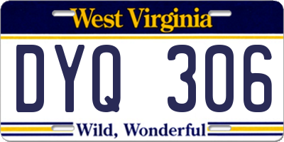 WV license plate DYQ306