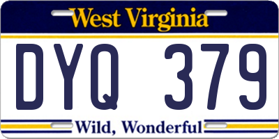 WV license plate DYQ379