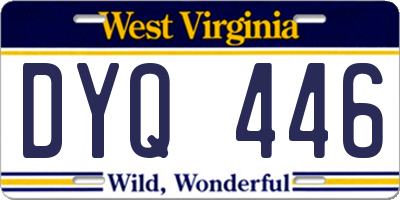 WV license plate DYQ446