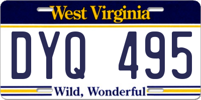WV license plate DYQ495