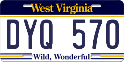 WV license plate DYQ570