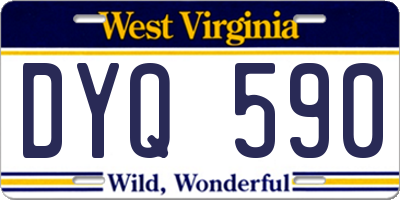 WV license plate DYQ590