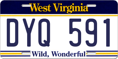 WV license plate DYQ591