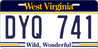 WV license plate DYQ741