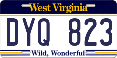 WV license plate DYQ823