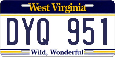 WV license plate DYQ951