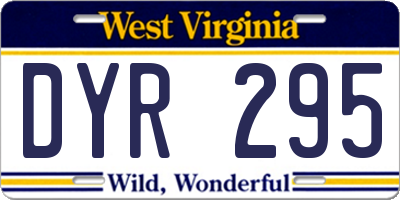 WV license plate DYR295