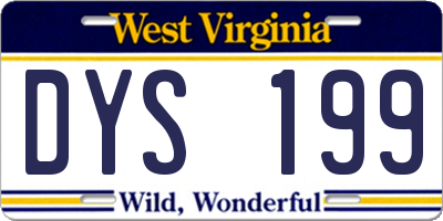 WV license plate DYS199