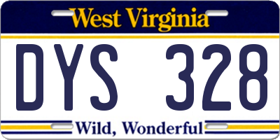 WV license plate DYS328