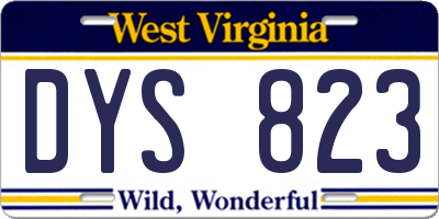 WV license plate DYS823