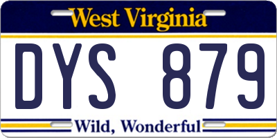 WV license plate DYS879