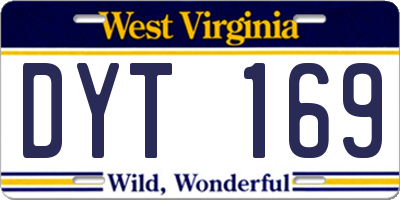 WV license plate DYT169