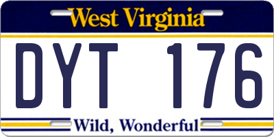 WV license plate DYT176