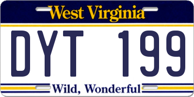 WV license plate DYT199