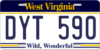 WV license plate DYT590