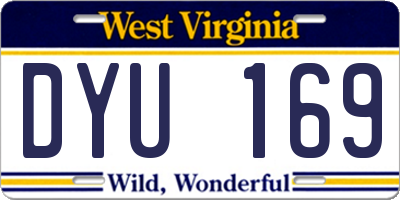WV license plate DYU169