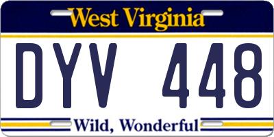 WV license plate DYV448