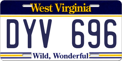WV license plate DYV696