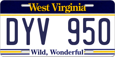 WV license plate DYV950