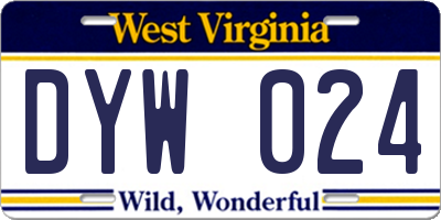 WV license plate DYW024