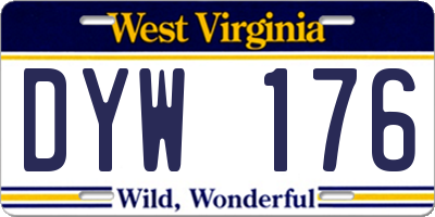WV license plate DYW176
