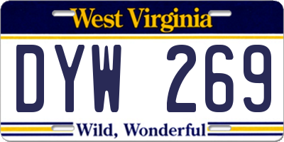 WV license plate DYW269