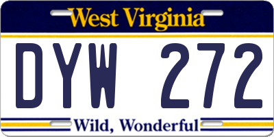 WV license plate DYW272