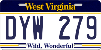 WV license plate DYW279