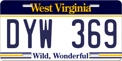 WV license plate DYW369