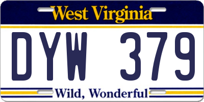 WV license plate DYW379