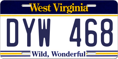WV license plate DYW468