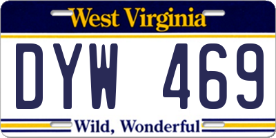 WV license plate DYW469