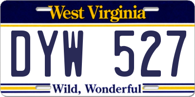 WV license plate DYW527