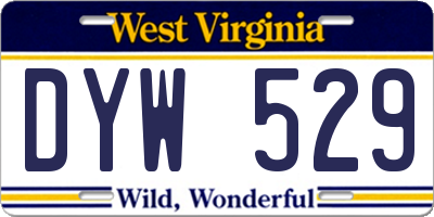 WV license plate DYW529