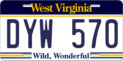 WV license plate DYW570