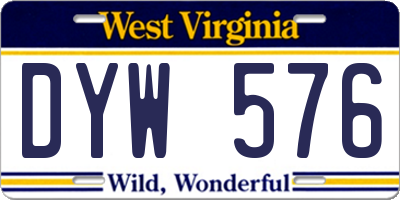WV license plate DYW576