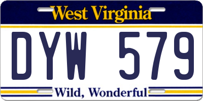 WV license plate DYW579