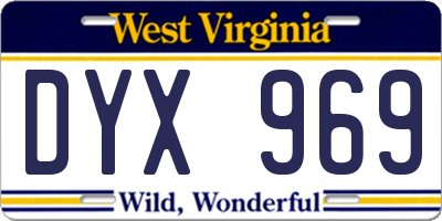 WV license plate DYX969